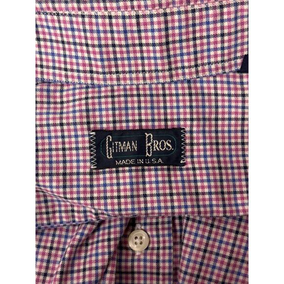 Gitman Bros Shirt Medium Mens Plaid Flannel Long Sleeve Casual Button - Picture 7 of 8